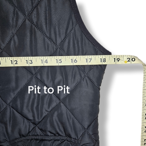 Love Tree Womens Sz Medium Black Quilted Vest Front Pockets-Full Zip - Picture 9 of 11